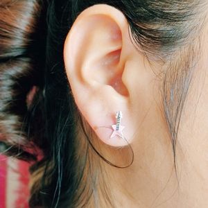 9 Earring BUNDLE!!❤ SILVER STUDS